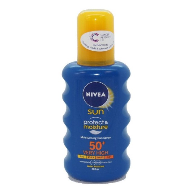 Nivea Sun Protect & Moisture SPF50+ Αντηλιακό Ενυδατικό Spray, 200ml