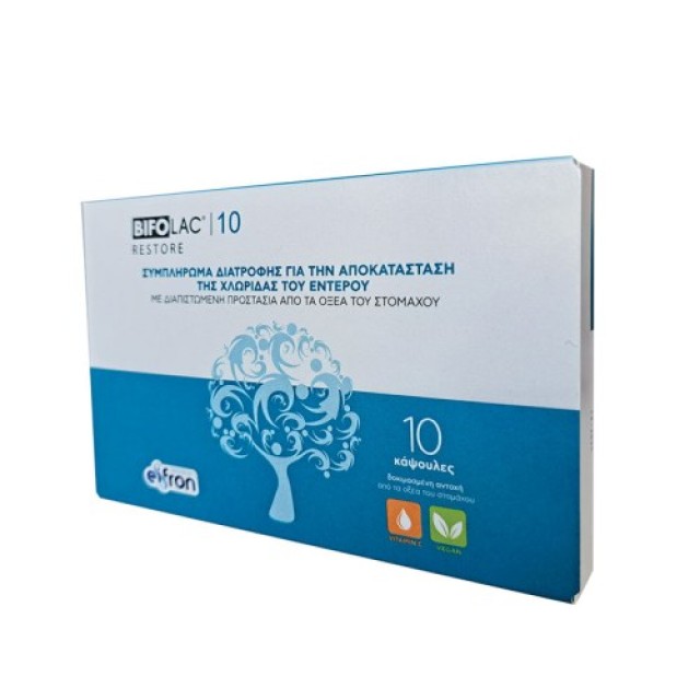 Bifolac 10 Restore Probiotics Συμπλήρωμα Διατροφής Για Αποκατάσταση Της Εντερικής Χλωρίδας, 10 Κάψουλες
