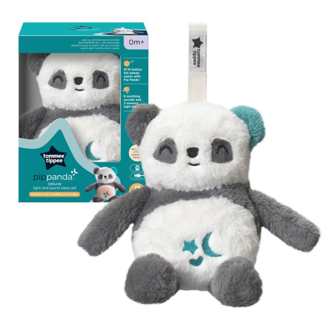 Tommee Tippee Deluxe Light & Sound Sleep Aid Pip Panda Βοήθημα Ύπνου για Μωρά, 1 τμχ