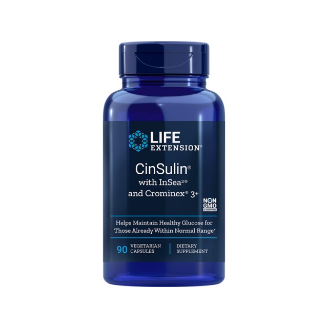 Life Extension Enhanced Cinsulin with Glucose Management Συμπλήρωμα Διατροφής για το Διαβήτη, 90 Φυτικές Κάψουλες