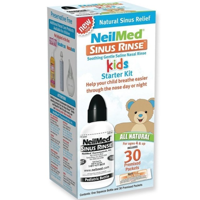 NeilMed Sinus Rinse Kids Kit Σύστημα Ρινικών Πλύσεων +30 Φακελάκια
