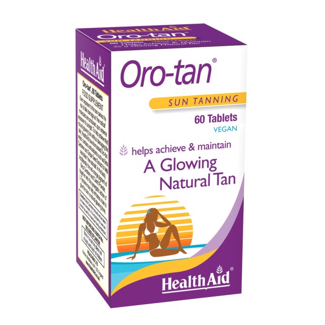 Health Aid Oro-tan Συμπλήρωμα Διατροφής για Λαμπερό & Φυσικό Μαύρισμα, 60 Ταμπλέτες