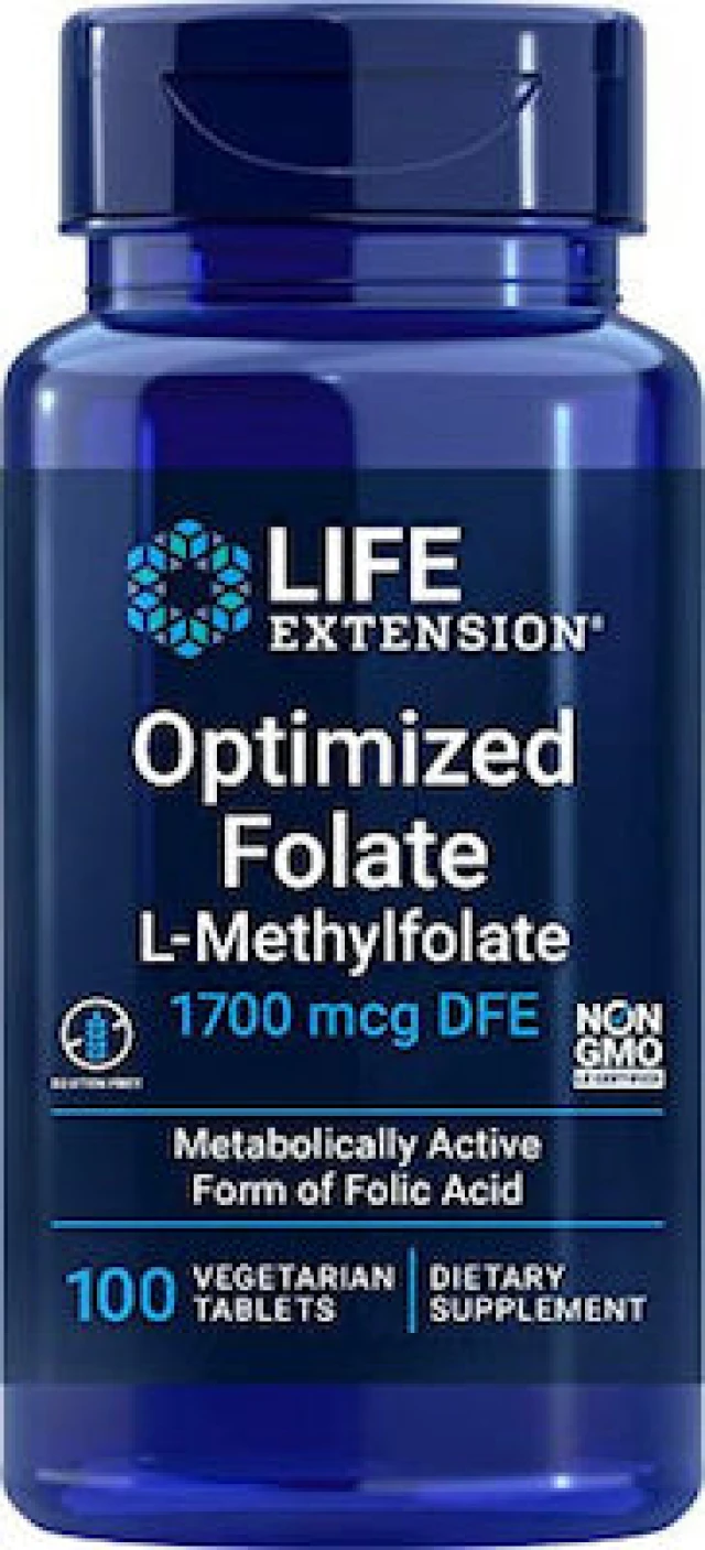 Life Extension Optimized Folate L-Methylfolate 1700mcg DFE Supplement...