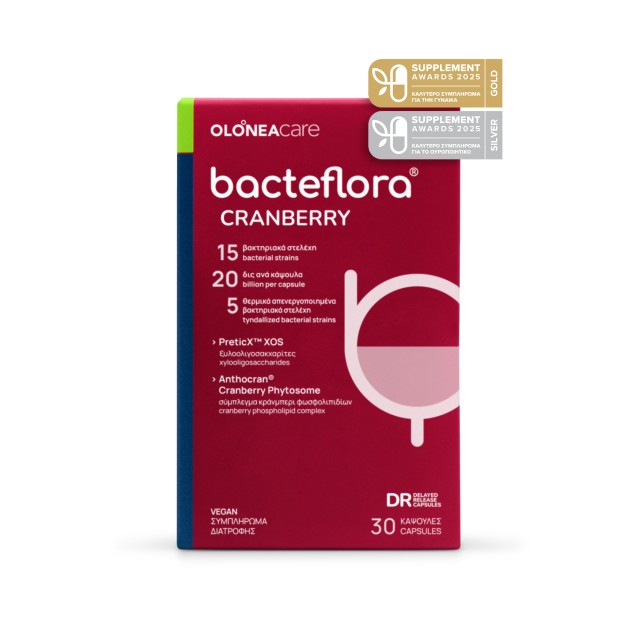 Olonea BacteFlora Cranberry Συμπλήρωμα διατροφής, 30caps