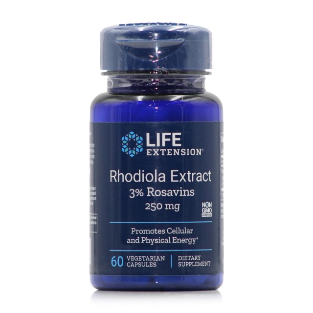 Life Extension Rhodiola Extract 3% Rosavins 250mg, 60 Φυτικές Κάψουλες