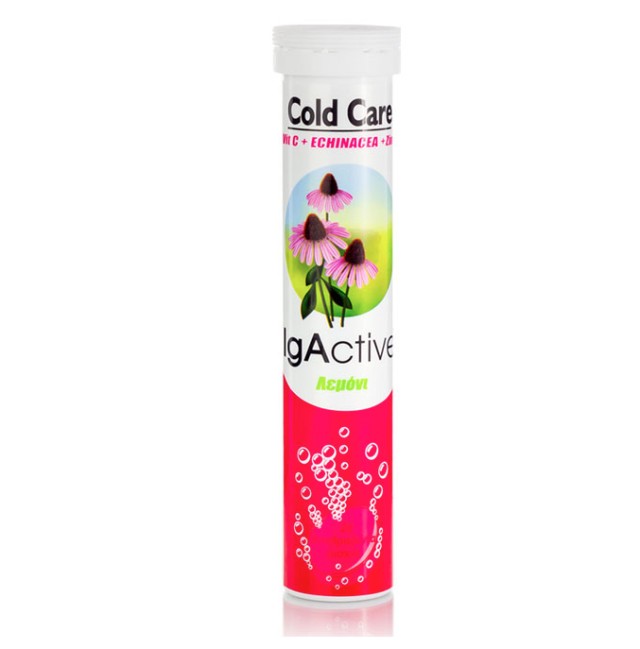 Igactive Cold Care Vitamin C Echinacea Zinc Με Γεύση Λεμόνι, 20 Αναβράζοντα Δισκία