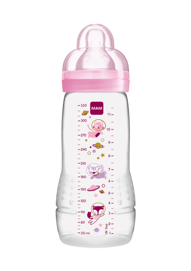 Mam Easy Active Bottle Πλαστικό Μπιμπερό με Θηλή Σιλικόνης Για Κορίτσια 4+ Μηνών, 330ml