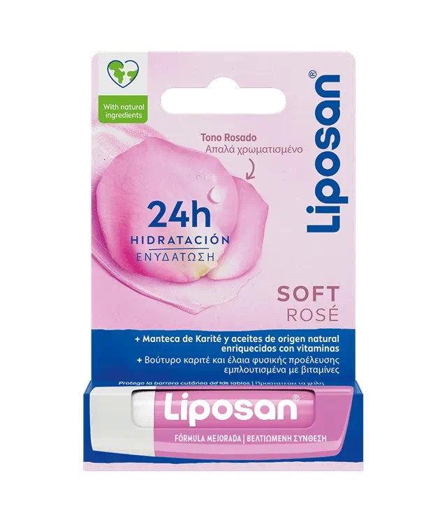 Liposan Soft Rose Lip Balm με Χρώμα 4.8gr