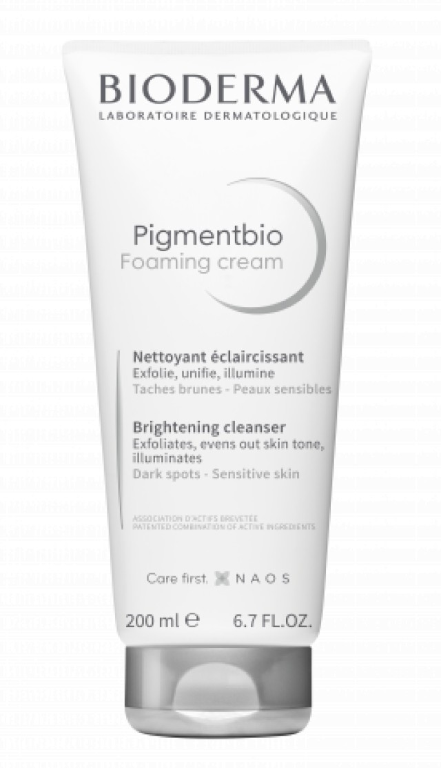 Bioderma Pigmentbio Foaming Cream Για Βαθύ Καθαρισμό, Απολέπιση & Μάσκα Για Φωτεινή Επιδερμίδα 200ml