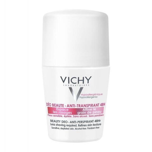 Vichy Deo Ideal Finish Γυναικείο Αποσμητικό Roll-on 48ωρης Προστασίας, 50ml