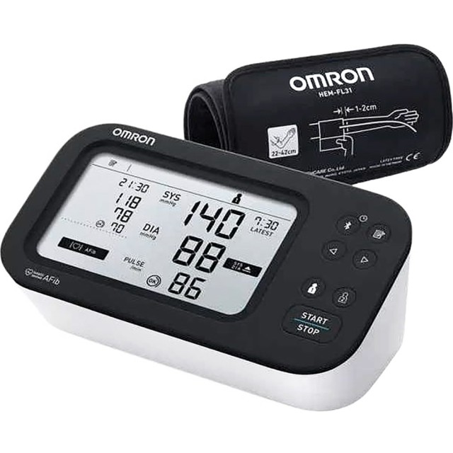 Omron M7 Intelli IT AFib Automatic Upper Arm Blood Pressure Monitor Πιεσόμετρο Μπράτσου, 1 τμχ