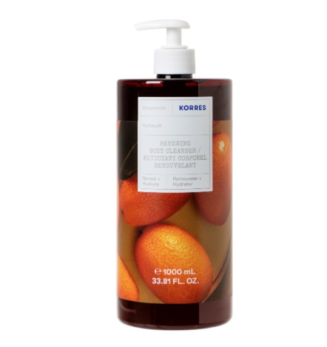 Korres Renewing Body Cleanser Kumquat Κουμκουάτ Αφρόλουτρο, 1L