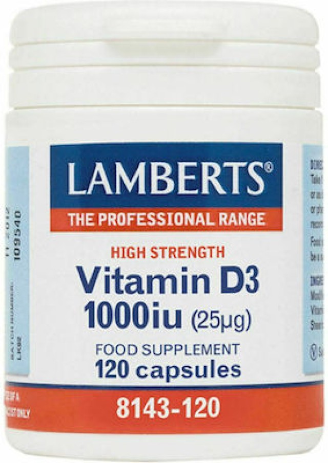 Lamberts Vitamin D3 1000iu 25μg, 120 Κάψουλες