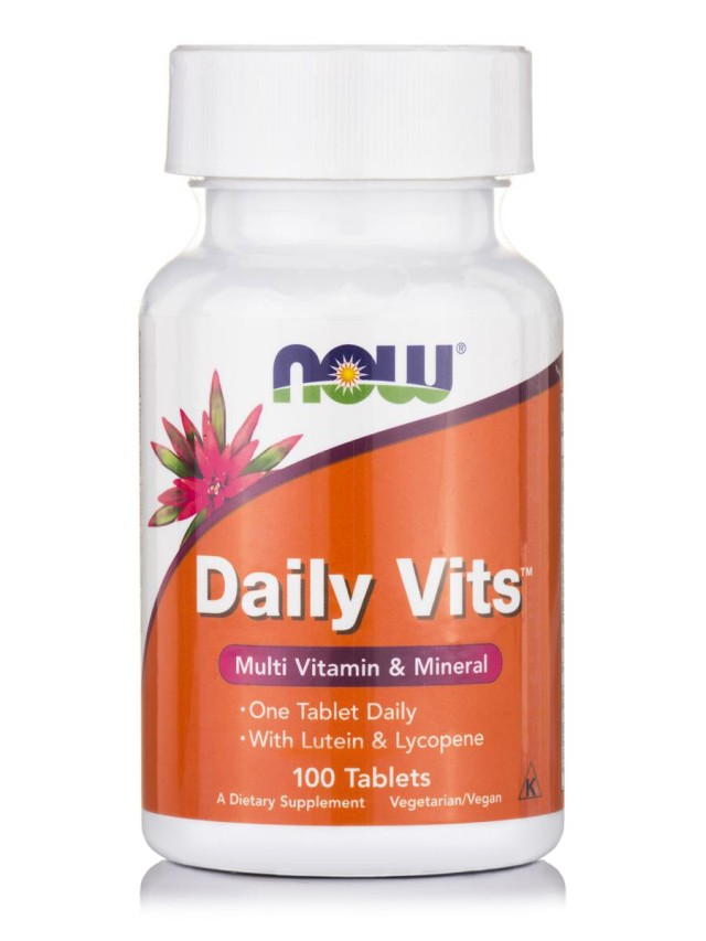 Now Foods Daily Vits Multi Συμπλήρωμα Διατροφής με Πολυβιταμίνες, 100 Ταμπλέτες