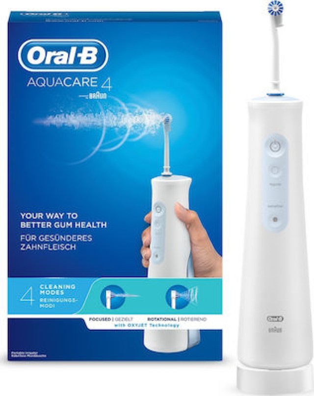 Oral B Aquacare Oxyjet 4 Ηλεκτρική Οδοντόβουρτσα Εκτοξευτής Νερού, 1 τεμάχιο