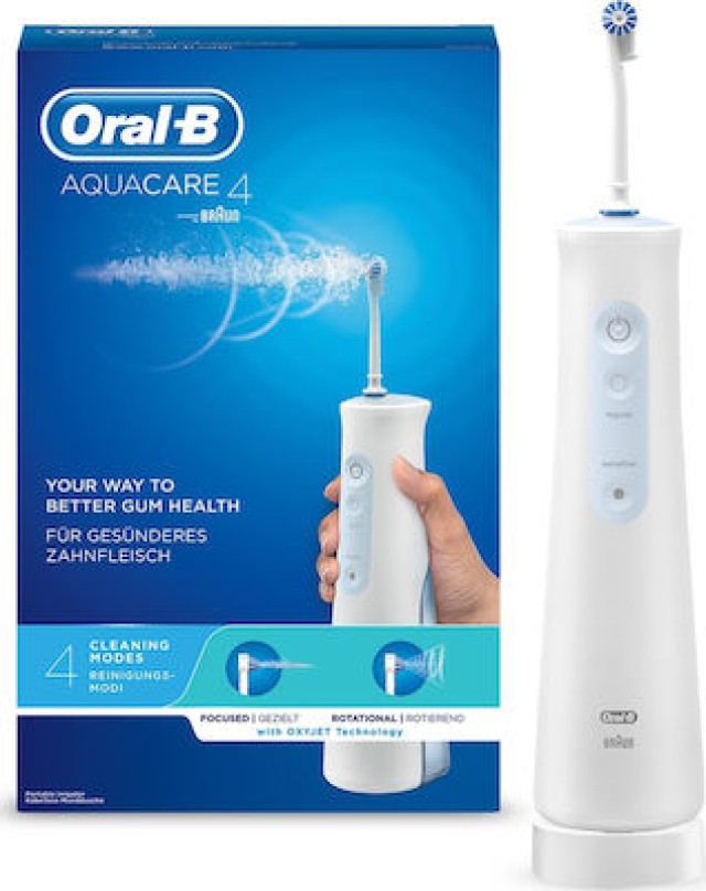 Oral-B Aquacare Oxyjet 4 Ηλεκτρική Οδοντόβουρτσα Εκτοξευτής Νερού, 1 τεμάχιο