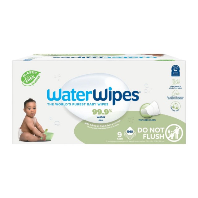 WaterWipes Textured Clean Baby Wipes Μωρομάντηλα με 99.9% Νερό και ...