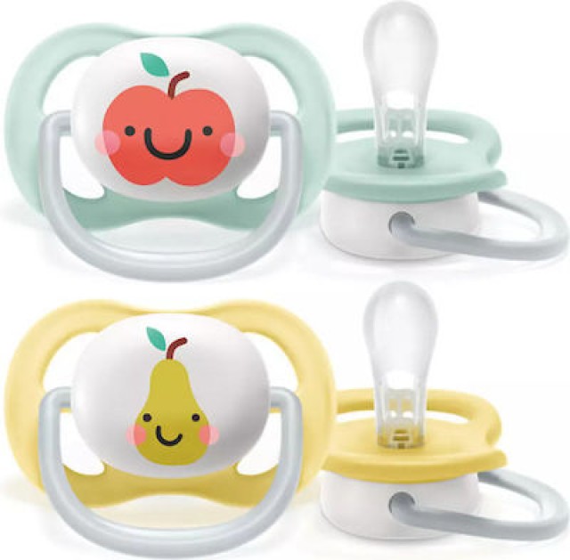 Philips Avent Ultra Air Happy Πιπίλα Σιλικόνης για Μωρά 0-6 μηνών, 2τεμ