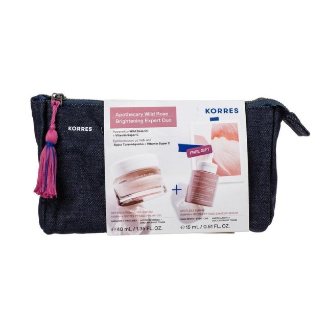 Korres Promo Νεσεσέρ Apothecary Wild Rose Day Brightening Gel-Cream Αντιρυτιδική Κρέμα Ημέρας 40ml + Spotless Serum Διφασικός Ορός 15ml