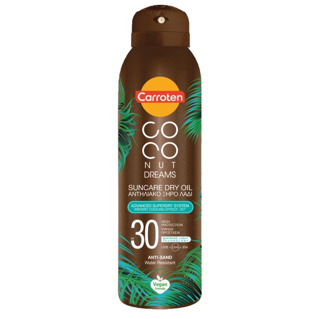 Carroten Coconut Dreams Suncare Dry Oil with Instant Cooling Effect Αντηλιακό Λάδι SPF30, 150ml