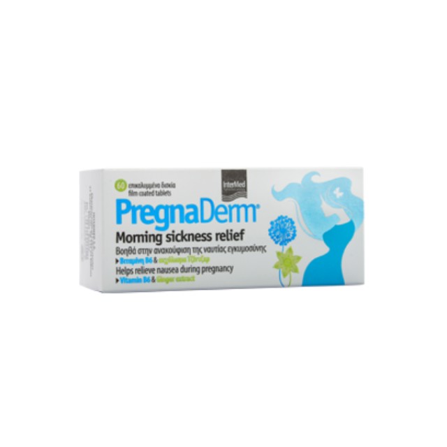 PregnaDerm Morning Sickness Relief Για Την Ανακούφιση Της Ναυτίας Εγκυμοσύνης, 60 Ταμπλέτες