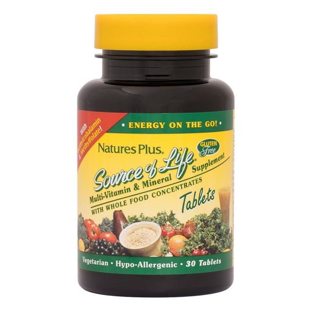 Natures Plus Source of Life Πολυβιταμινική Φόρμουλα, 30 Tαμπλέτες