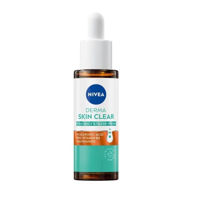 Nivea Derma Skin Clear Rebalance & Clear Serum Καταπραϋντικός Ενυδατικός Ορός για Επιδερμίδες με Τάση Ακμής, 30ml