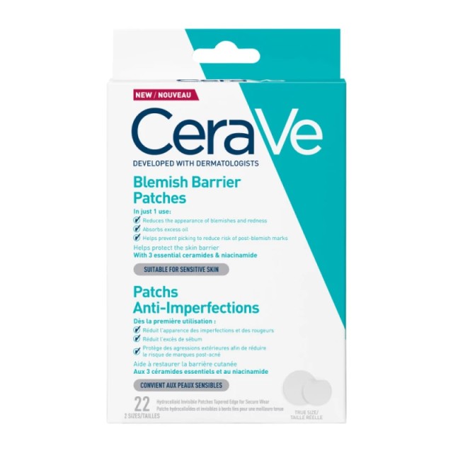 CeraVe Blemish Barrier Patches Αυτοκόλλητα Επιθέματα Κατά Των Ατελε...