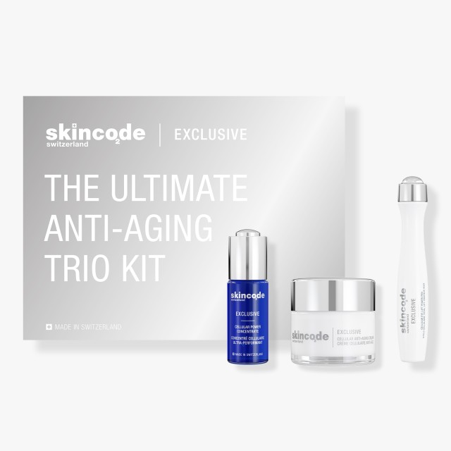 Skincode Promo Exclusive Cellular Power Concentrate Αντιγηραντικός Ορός Προσώπου 30ml + Cellular Anti-Aging Cream Αντιγηραντική Κρέμα Προσώπου 50ml + Cellular Eye Lift Power Pen Αντιγηραντικός Ορός Ματιών 15ml