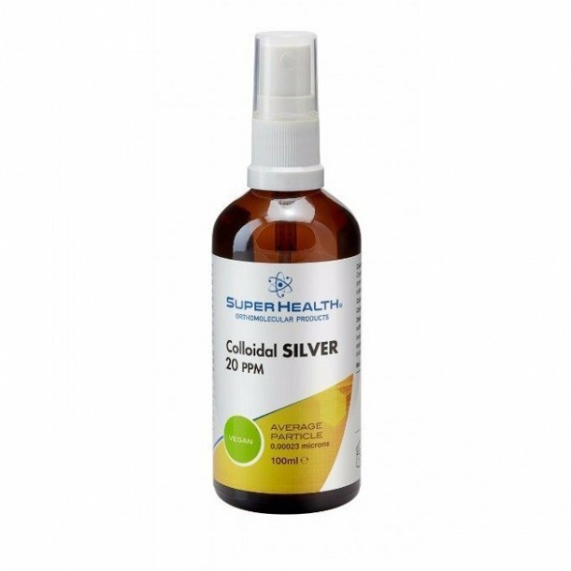 Super Health Colloidal Silver Spray 20ppm Συμπλήρωμα Διατροφής με Κολλοειδή Άργυρο, 100ml
