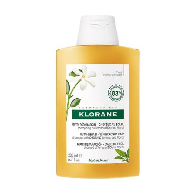 Klorane Polysianes Σαμπουάν Θρέψης και Επανόρθωσης με Tamanu ΒΙΟ & Monoi, 200ml