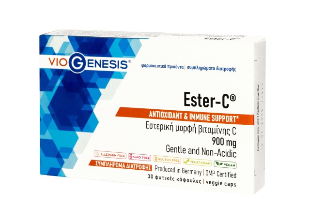 VioGenesis Ester-C 900 mg Συμπλήρωμα Διατροφής με Βιταμίνη C σε Εστ...