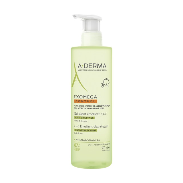 A-Derma Exomega Control Μαλακτικό Gel Καθαρισμού 2 σε 1 κατά του Αι...