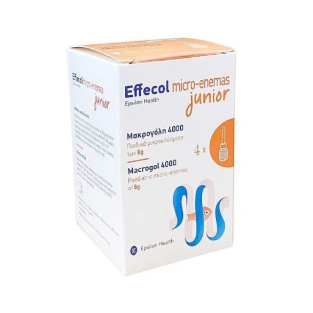 Epsilon Health Effecol Micro-Enemas Junior Macrogol Παιδικά Μικροκλύσματα, 4x6g