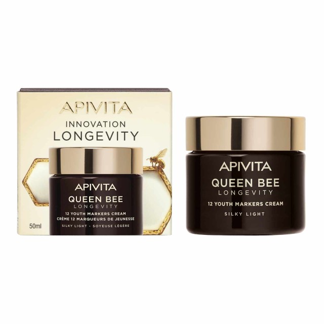 Apivita Queen Bee Longevity Light Day Cream Ελαφριά Βελούδινη Κρέμα...