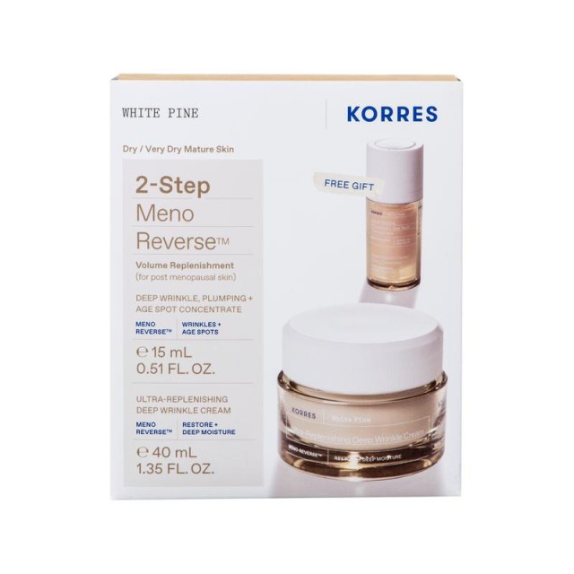 Korres Promo με White Pine Κρέμα Ημέρας για Αναπλήρωση Όγκου για Ξηρές και Αφυδατωμένες Επιδερμίδες, 40ml + Serum Προσώπου Λευκή Πεύκη, 15ml