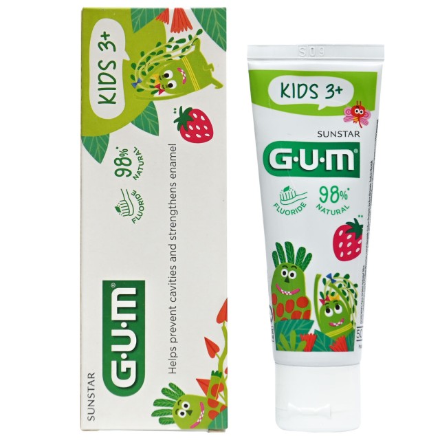 Gum 3000 Kids Παιδική Οδοντόκρεμα με Γεύση Φράουλα 3+ Ετών, 50ml