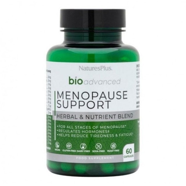 Natures Plus BioAdvanced Menopause Support Συμπλήρωμα Διατροφής για Ενίσχυση του Οργανισμού κατά την Εμμηνόπαυση, 60 Κάψουλες