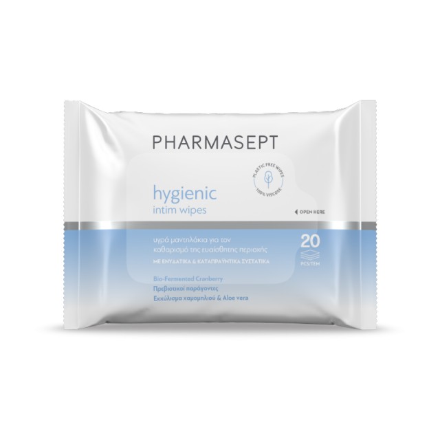 Pharmasept Hygienic Intim Wipes Υγρά Μαντηλάκια Για Την Ευαίσθητη Περιοχή, 20 Τεμάχια