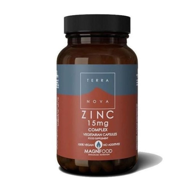 Terranova Zinc 15 mg, 100 Φυτικές Κάψουλες
