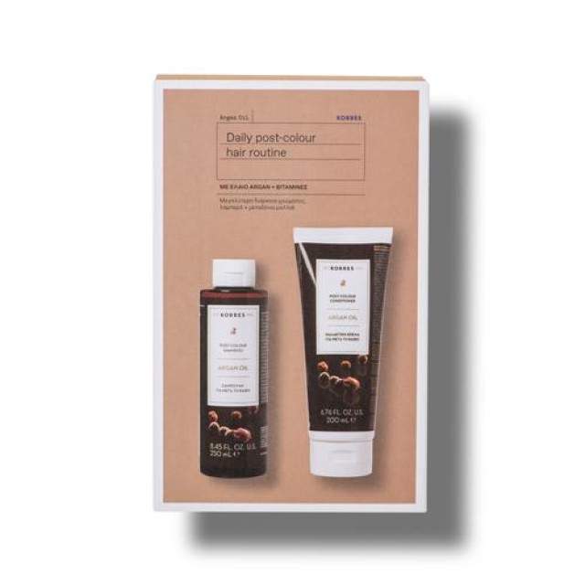 Korres Daily post-colour hair routine Argan Oil Σαμπουάν Για Μετά Τη Βαφή & Μαλλακτική Κρέμα