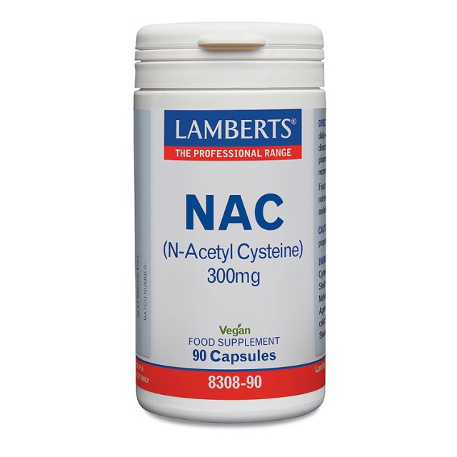 Lamberts NAC N Acetyl Cysteine 300mg Συμπλήρωμα Διατροφής, 90 caps