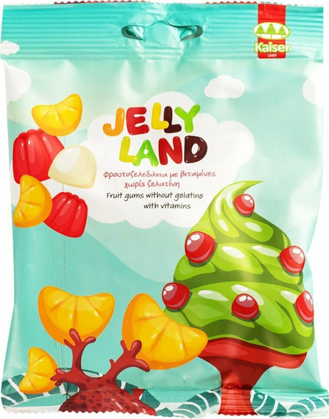 Kaiser Ζελεδάκια Jelly Land Με Βιταμίνες Χωρίς Ζελατίνη με Γεύση Φρούτων 100gr