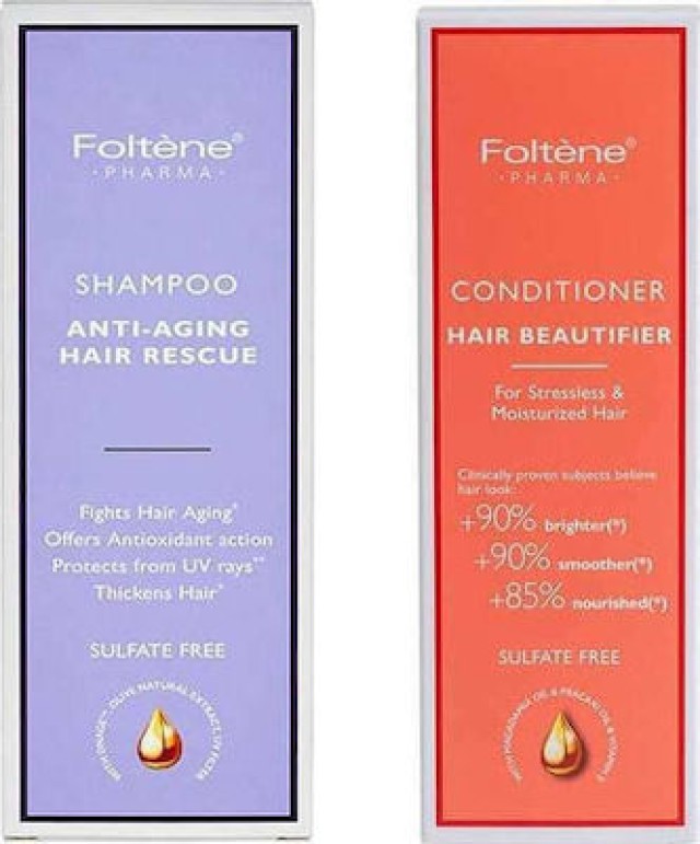 Foltene Pharma Σαμπουάν Anti Aging Με Αντιγηραντικές Ιδιότητες 200ml & Hair Beautifier Conditioner Για Θρέψη & Ενυδάτωση 180ml