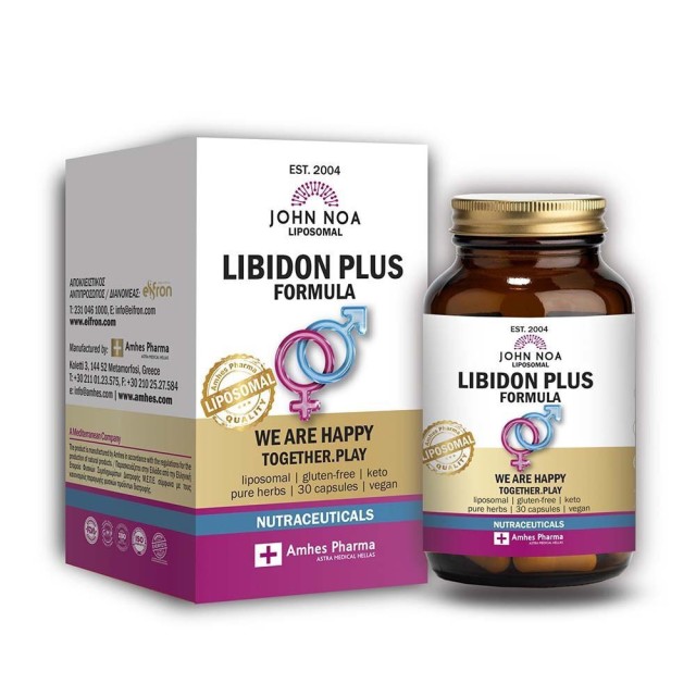 John Noa Liposomal Libidon Plus Formula Λιποσωμιακή Φόρμουλα Για Τη Λίμπιντο, 30 Κάψουλες