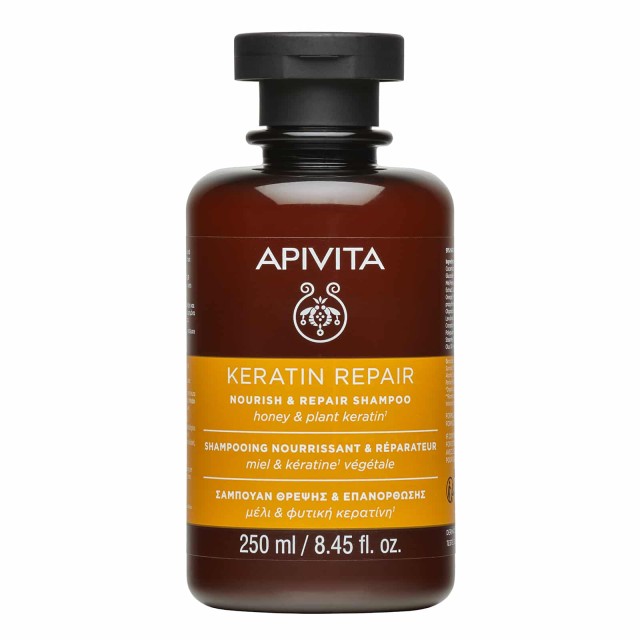 Apivita Keratin Repair Nourish & Repair Shampoo Με Μέλι και Φυτική Κερατίνη, 250ml