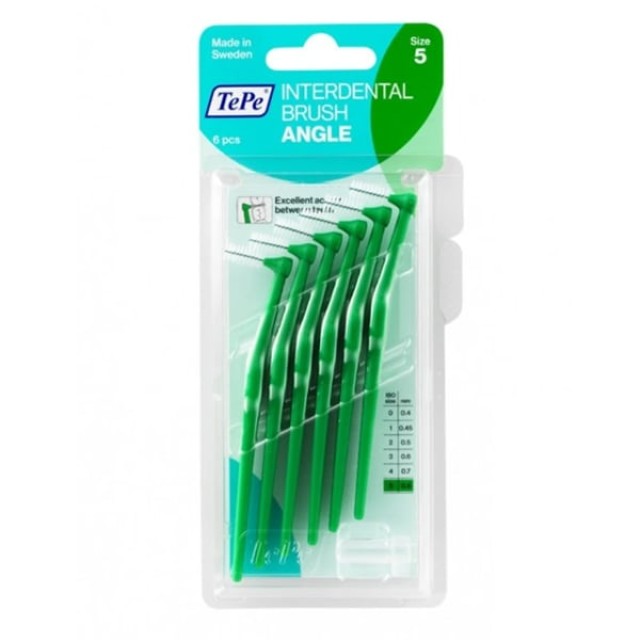 Tepe Angle Μεσοδόντιο Βουρτσάκι 0.8mm Πράσινο 6 Τεμάχια
