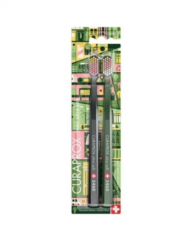 Curaprox 5460 Ultra Soft Toothbrush Μαλακή Οδοντόβουρτσα, 2τμχ