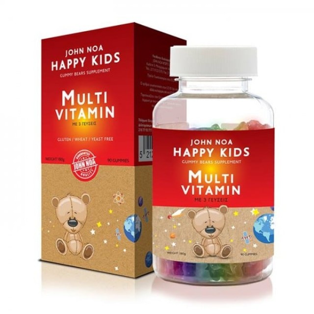 John Noa Happy Kids Multi Vitamin Παιδική Πολυβιταμίνη, 90 Ζελεδάκια