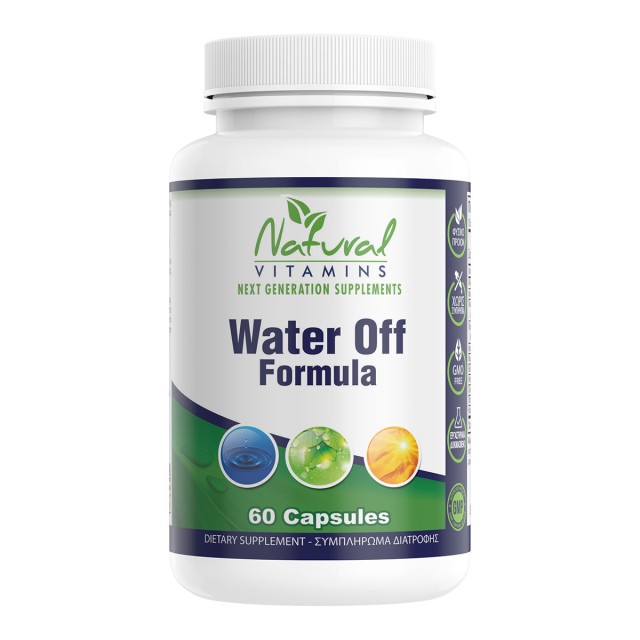 Natural Vitamins Water Off Formula Συμπλήρωμα Διατροφής για Κατακράτηση Υγρών, 60caps